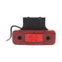 Lampa semnalizare laterala LED 12/24V rosie cu suport 115x40x15mm