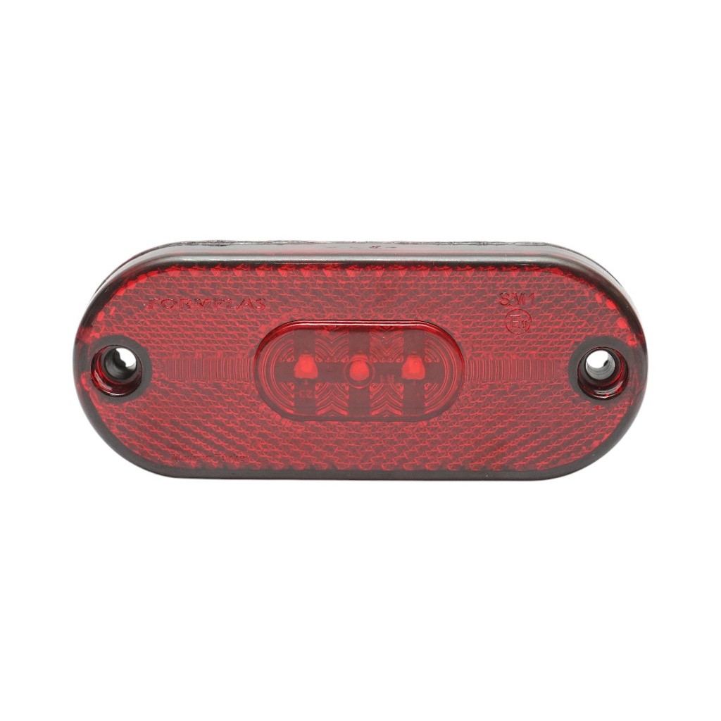 Lampa semnalizare laterala ovala LED 12/24V rosie 108x44x15mm