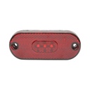 Lampa semnalizare laterala ovala LED 12/24V rosie 108x44x15mm