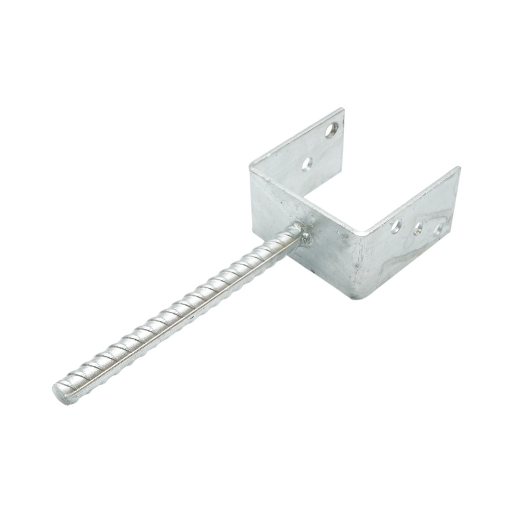 Papuc reazem cu tija 101x60x102mm, grosime 4mm, otel zincat