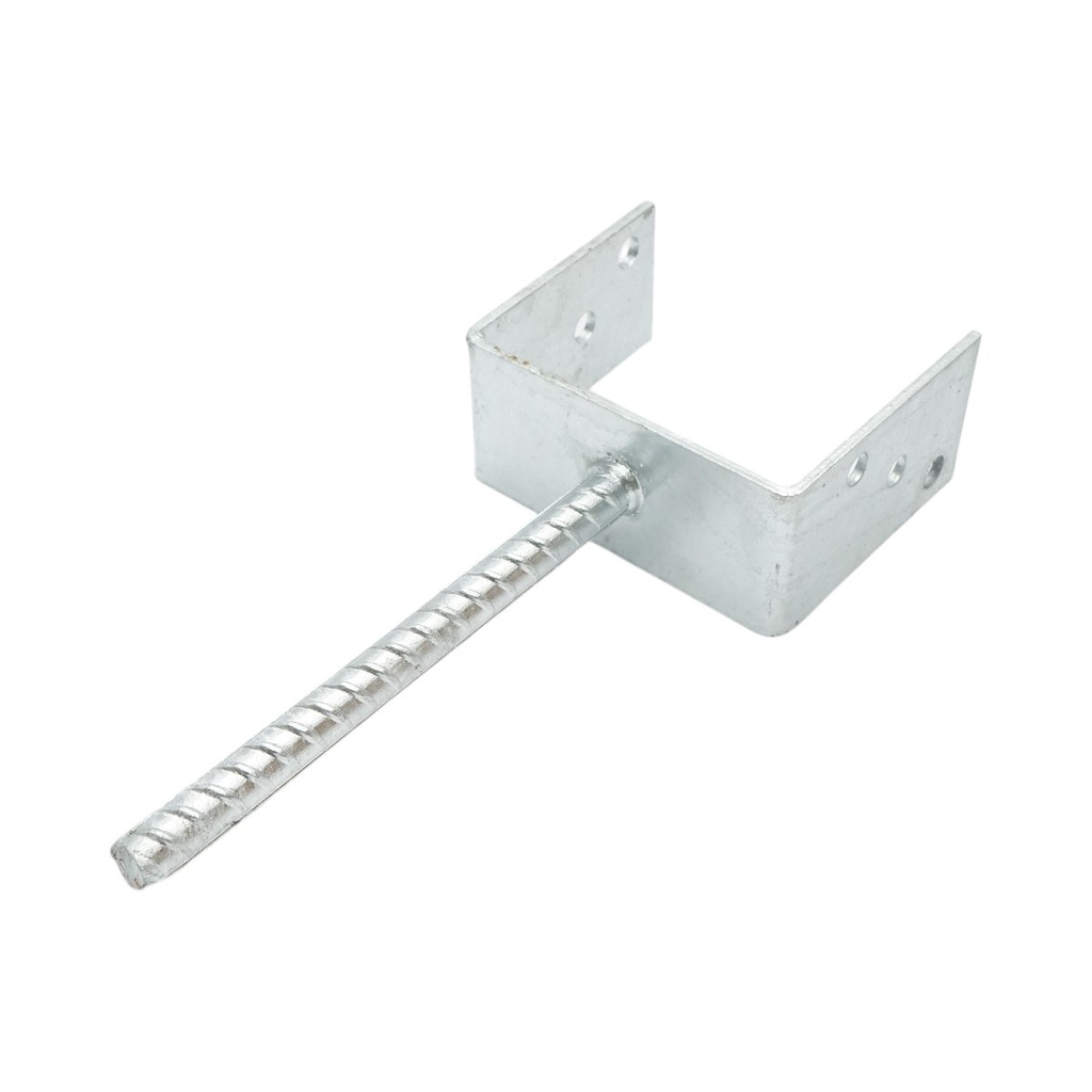 Papuc reazem cu tija 121x60x102mm, grosime 4mm, otel zincat