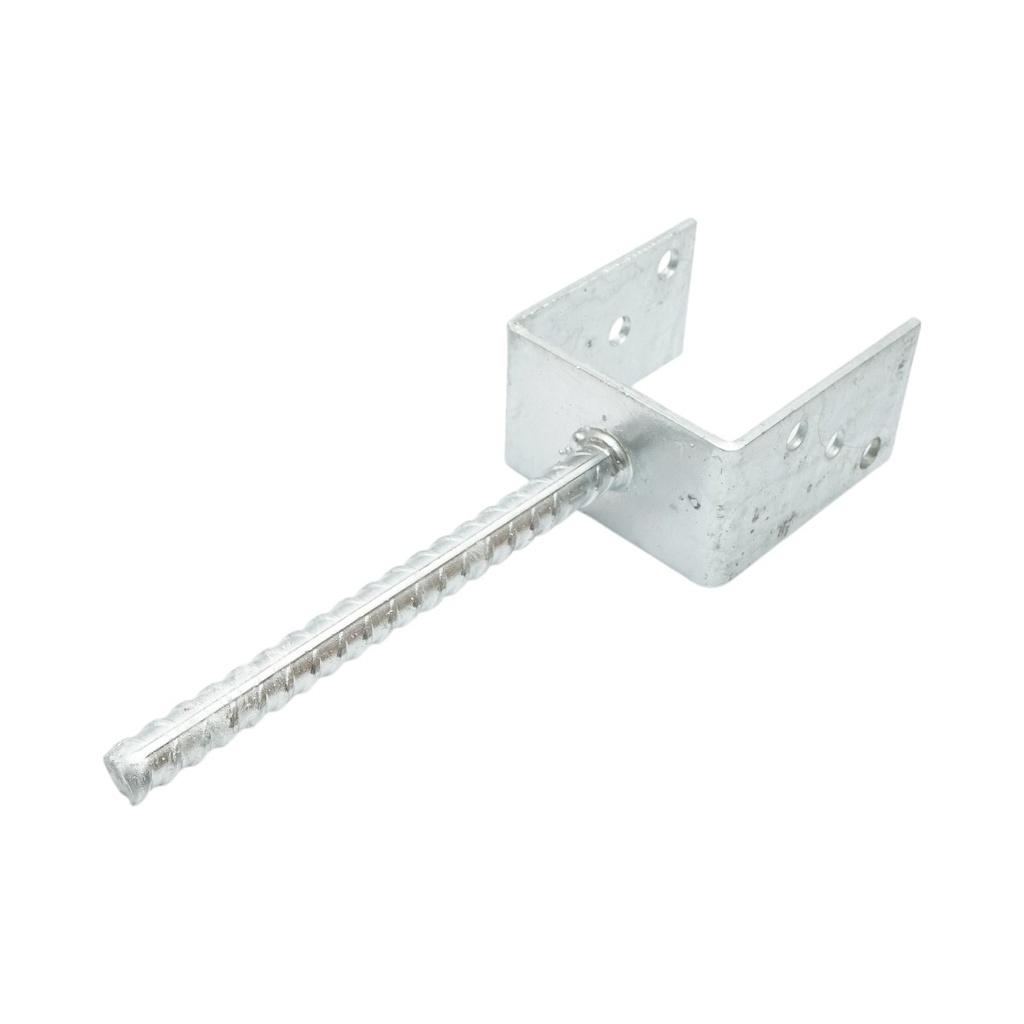 Papuc reazem cu tija 91x60x102mm, grosime 4mm, otel zincat