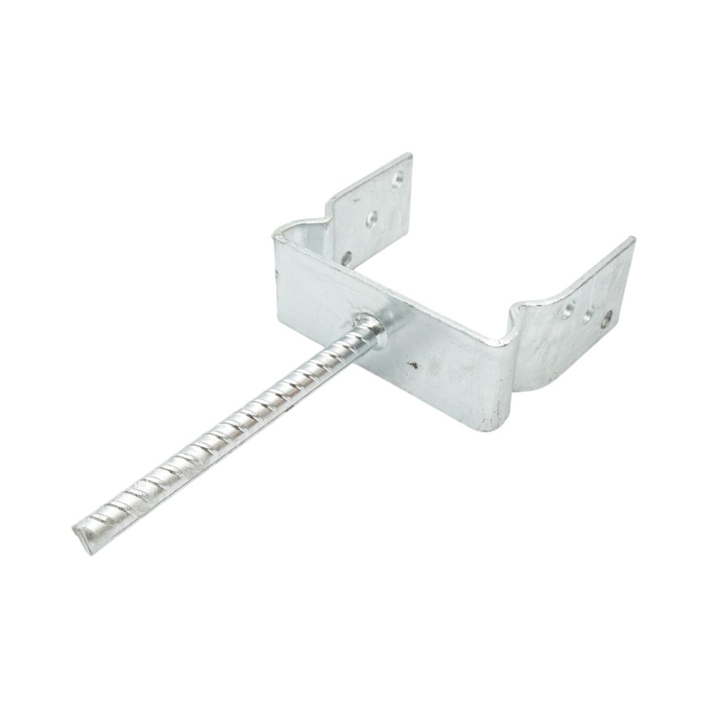 Papuc reazem cu tija 151x60x125mm, grosime 5mm, otel zincat