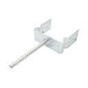 Papuc reazem cu tija 151x60x125mm, grosime 5mm, otel zincat