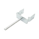 Papuc reazem cu tija 141x60x125mm, grosime 5mm, otel zincat