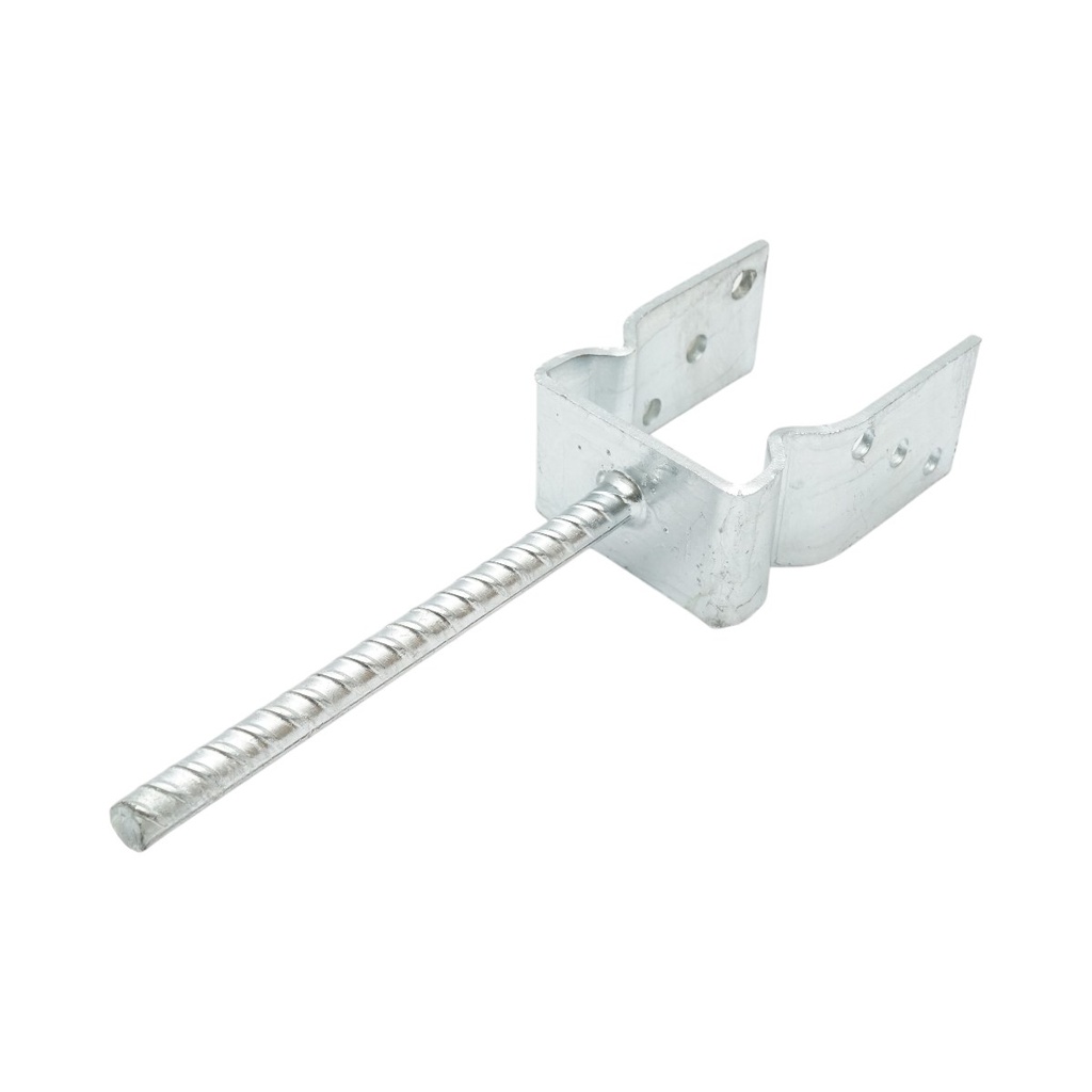 Papuc reazem cu tija 91x60x125mm, grosime 5mm, otel zincat