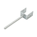 Papuc reazem cu tija 71x50x80mm, grosime 4mm, otel zincat