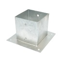 Suport stalp patrat aplicat 141x141x150mm, grosime 2mm, otel zincat