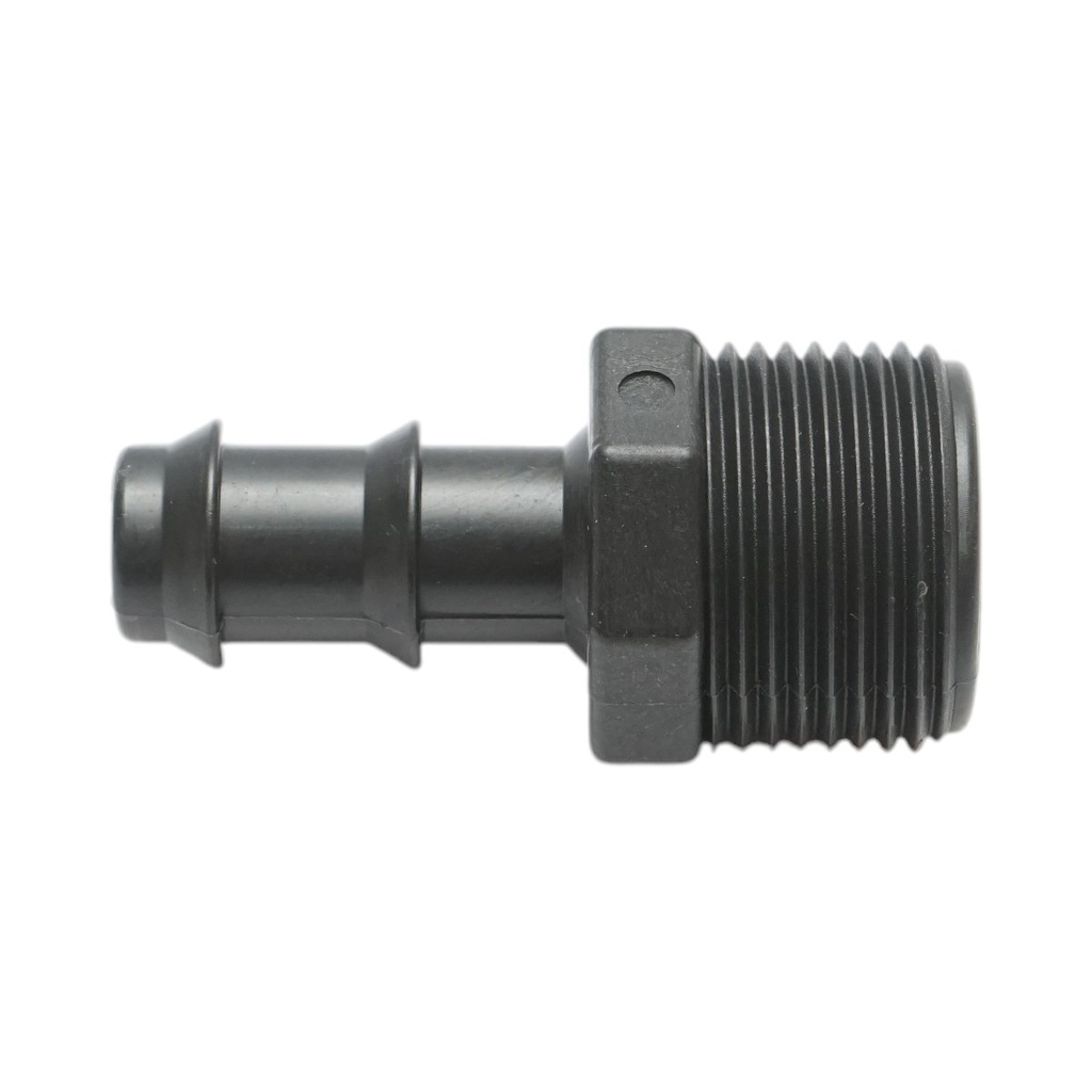 Racord drept picurare D16mm filet exterior 3/4 pentru tub, furtun irigare