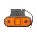 Lampa gabarit laterala ovala LED 24V galbena cu suport 118x46x19mm