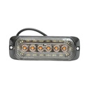 Lampa laterala stroboscopica LED 12-24V galben-alb 9 functii 132x46x19mm FR1287