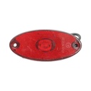 Lampa pozitie laterala ovala LED 12-24V rosie 100x45x14mm