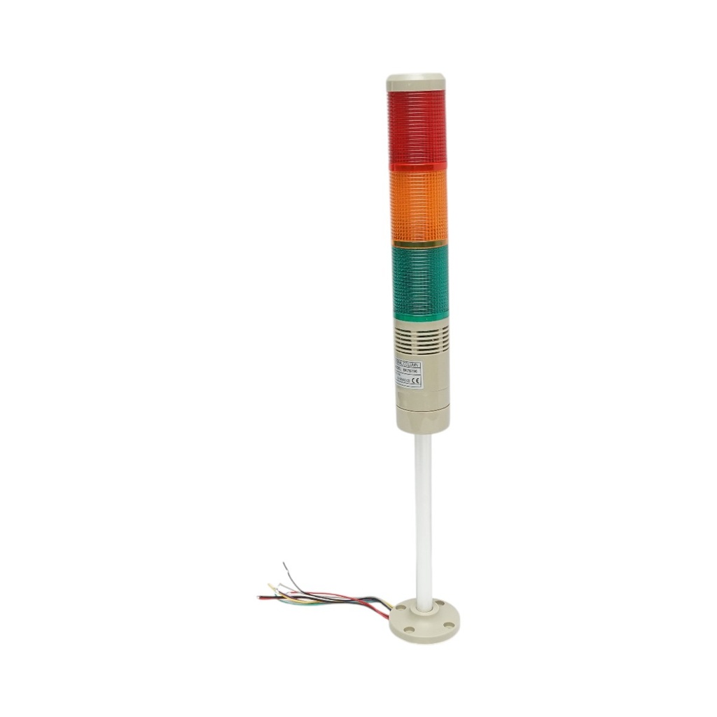 Coloana semnalizare LED 12-30V AC cu sirena rosie-verde-galbena