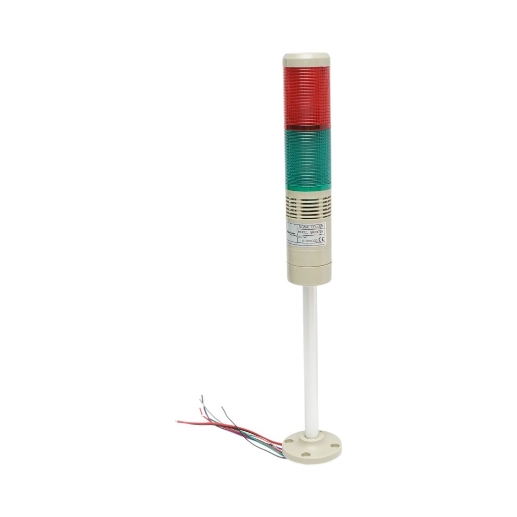 Coloana semnalizare LED 12-30V AC cu sirena rosie-verde