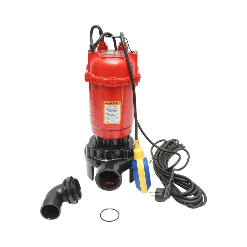 Pompa apa murdara, drenaj submersibila cu flotor si tocator 2600W, 220V, H12m, debit 333 L/min, cablu 8m