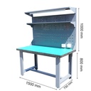 Masa, banc de lucru atelier cu priza 220V, panou perforat si iluminat LED 1500x750x800+1000mm