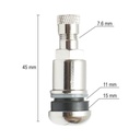Valva roata tubeless metalica 45mm TR413