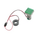Indicator digital frecventa, ampermetru, voltmetru LED verde 0-99Hz/0-100A/50-500V AC Ø 22mm