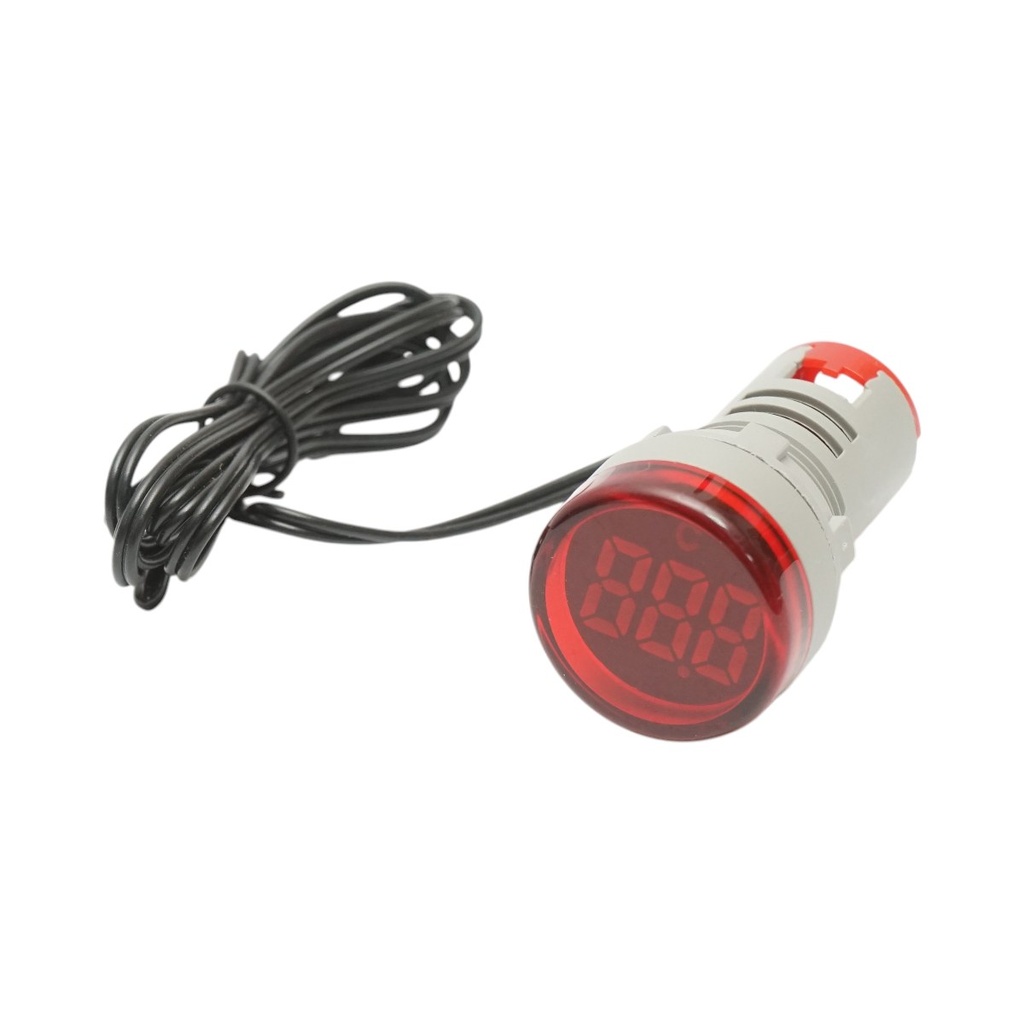 Indicator digital temperatura cu sonda LED rosu 220V/380V AC Ø 22mm