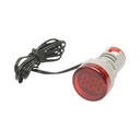 Indicator digital temperatura cu sonda LED rosu 220V/380V AC Ø 22mm