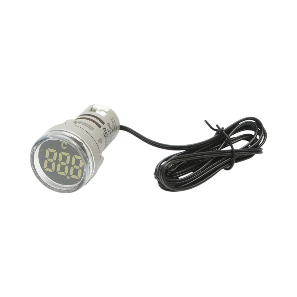 Indicator digital temperatura cu sonda LED alb 220V/380V AC Ø 22mm