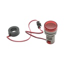 Indicator digital ampermetru si voltmetru LED rosu 0-100A/50-500V AC Ø 22mm