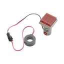 Indicator digital ampermetru si voltmetru LED rosu 0-100A/50-500V AC Ø 22mm