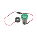 Indicator digital ampermetru LED verde 0-100A, 220V/380V Ø 22mm