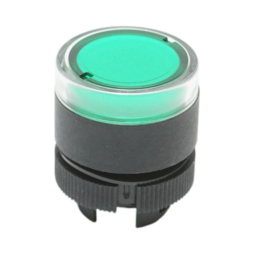 Cap buton comanda iluminat verde Ø 22mm LAY5