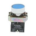 Buton comanda metalic albastru cu revenire 1NO, 400V/10A, LAY5