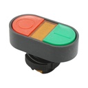 Cap buton comanda dublu rosu-verde Ø 22mm LAY5