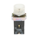 Buton indicator LED alb cu protectie 1NC, 400V/10A, LAY5