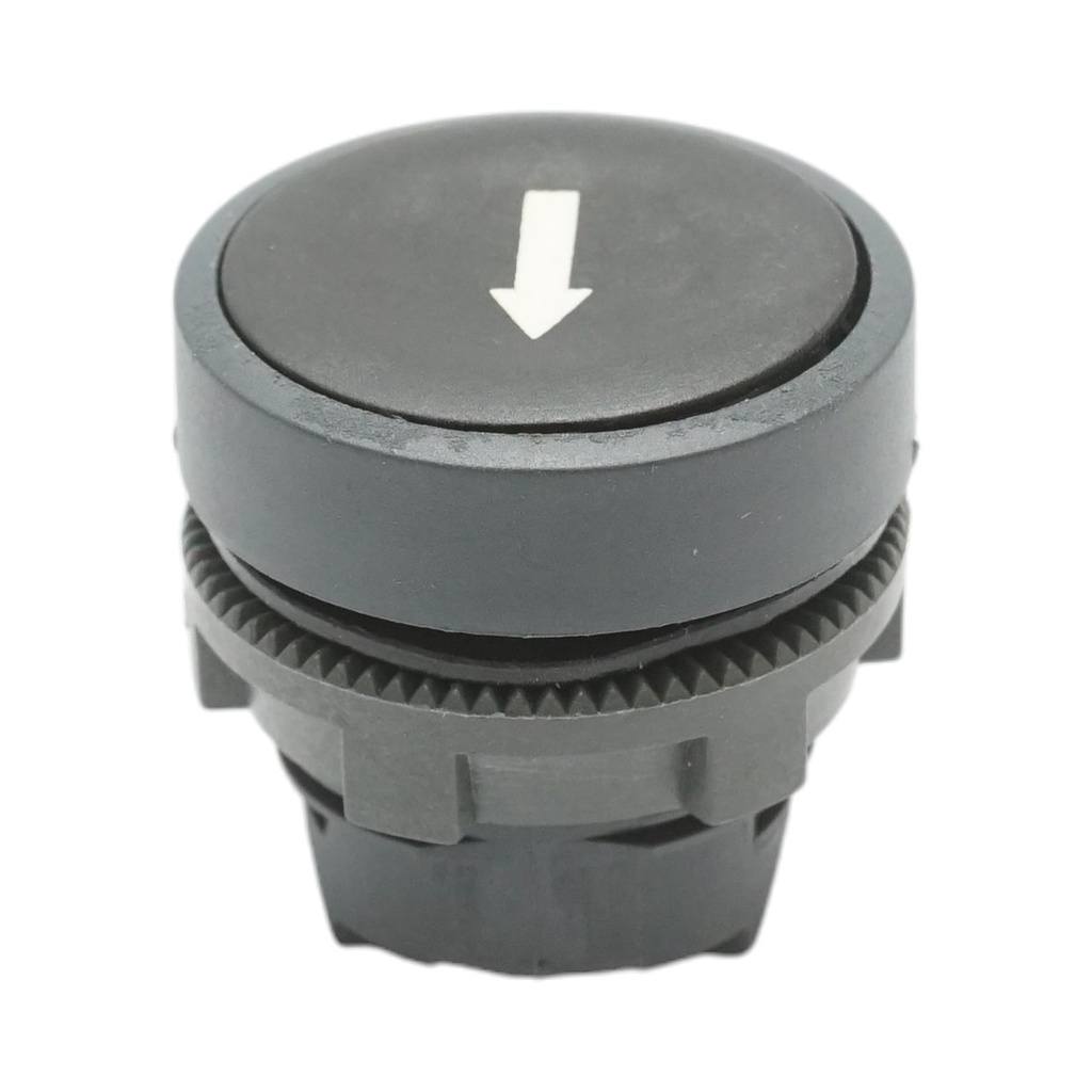 Cap buton comanda negru sageata jos Ø 22mm ZBE
