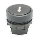 Cap buton comanda negru sageata jos Ø 22mm ZBE