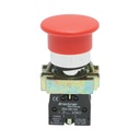 Buton comanda STOP rosu cu revenire tip ciuperca 1NC, 400V/10A, LAY5