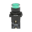 Buton indicator LED verde cu rezistenta integrata 1NO, 220V, LAY5