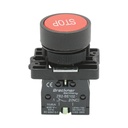 Buton comanda STOP rosu cu revenire 1NC, 400V/10A, LAY5