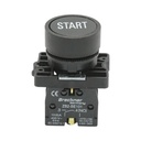 Buton comanda START negru cu revenire 1NO, 400V/10A, LAY5