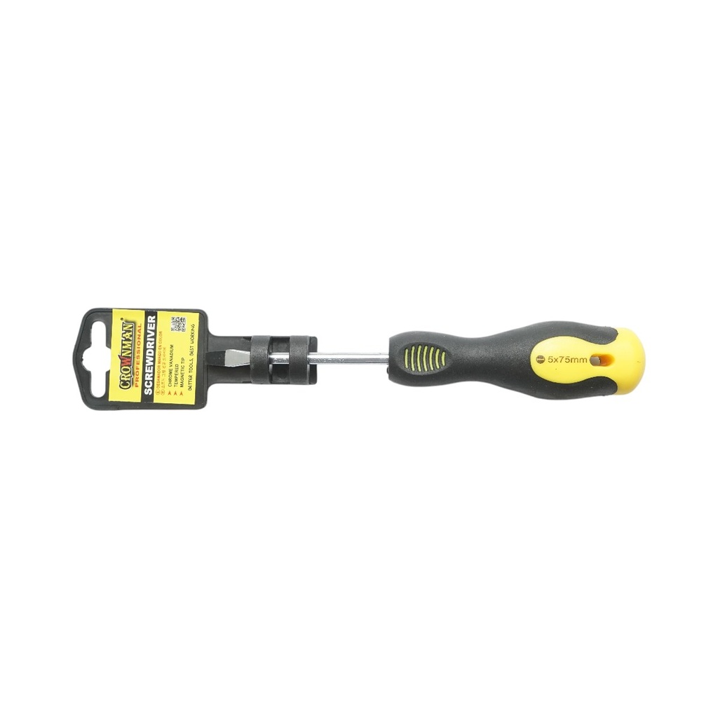 Surubelnita dreapta 5x75mm cu varf magnetic profesionala Cr-V Crownman