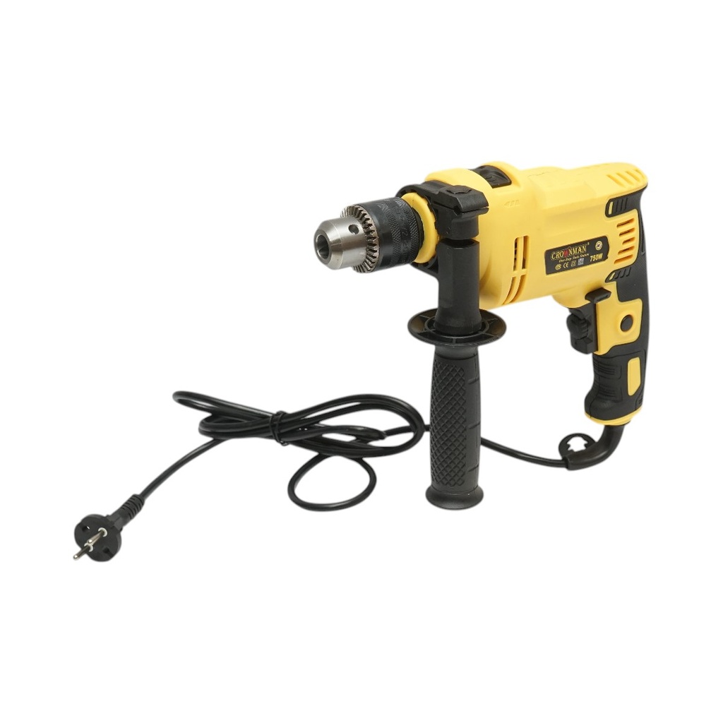 Bormasina cu impact 750W, 220V, mandrina 13mm, turatie 3000rpm Crownman
