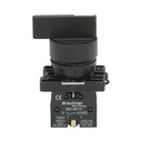 Selector 3 pozitii negru cu retinere 2NO, 400V/10A, LAY5-EJ33