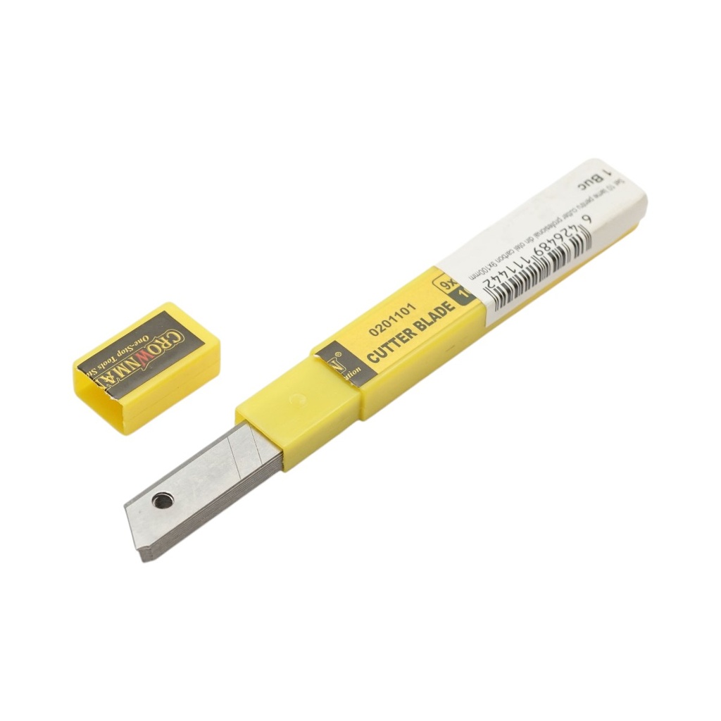 Set 10 lame cutter profesionale 9x100mm din otel carbon Crownman