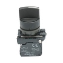 Selector 3 pozitii cu revenire negru 1NO+1NC, 24V/10A, TB5
