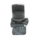 Selector 2 pozitii cu revenire negru 1NO+1NC, 24V/10A, TB5