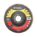Disc lamelar abraziv corund 125x22mm T27 CA80 pentru slefuire/polizare inox si metal