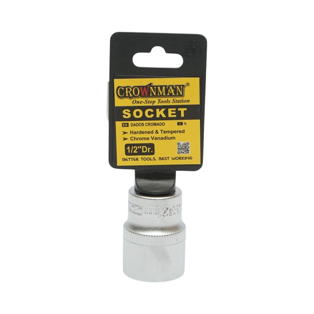Cheie tubulara 21mm, patrat 1/2 inch Cr-V Crownman
