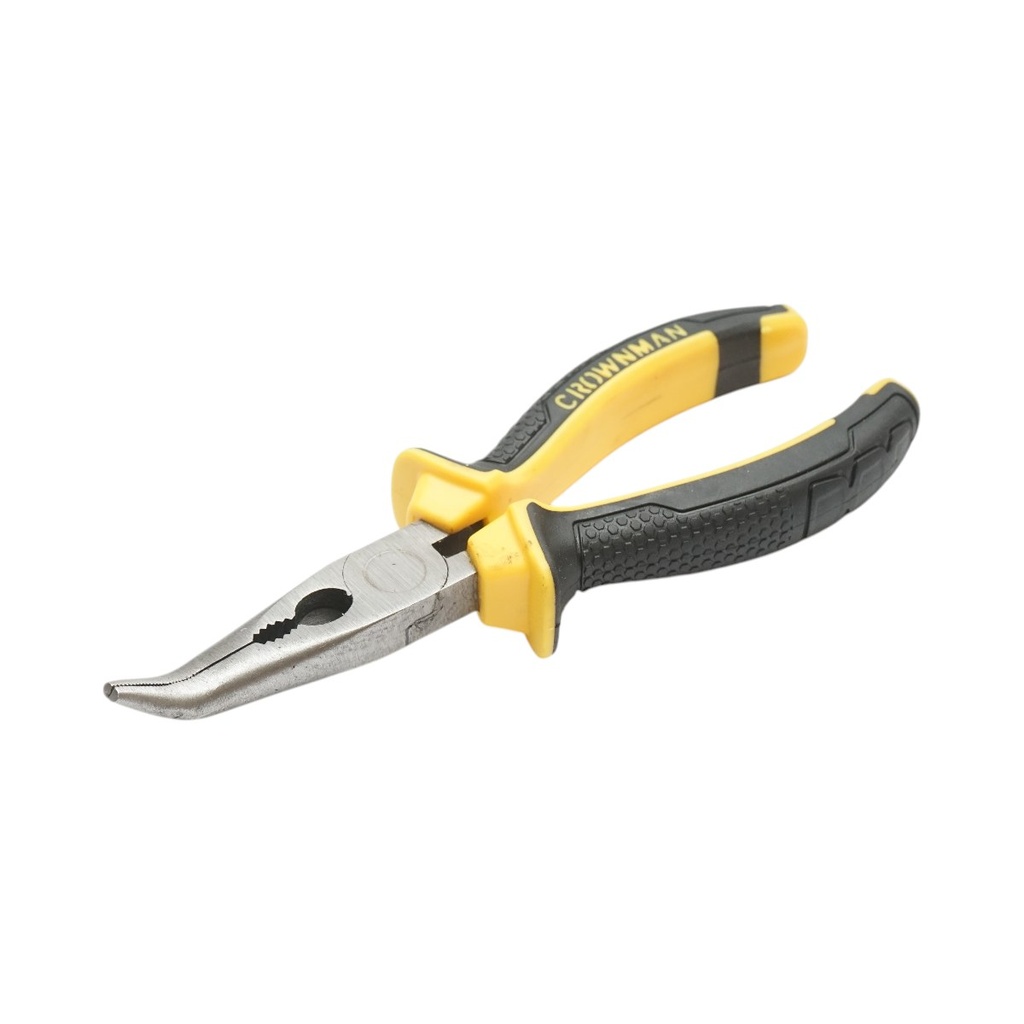 Cleste patent cu varf indoit 165mm profesional Cr-V Crownman
