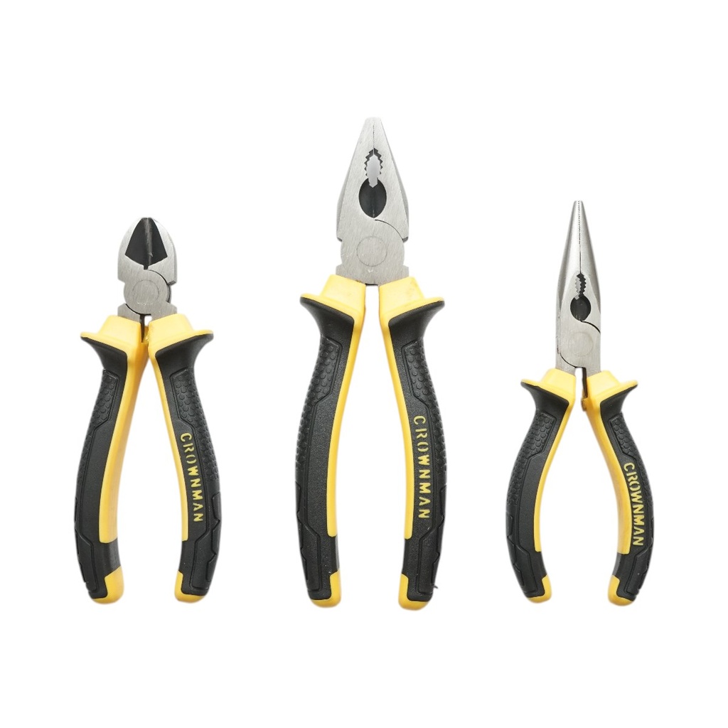 Set 3 clesti patent combinat 200mm, sfic 165mm, varf ascutit 165mm profesional Crownman
