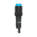 Indicator semnalizare industrial LED albastru 220V Ø 8mm