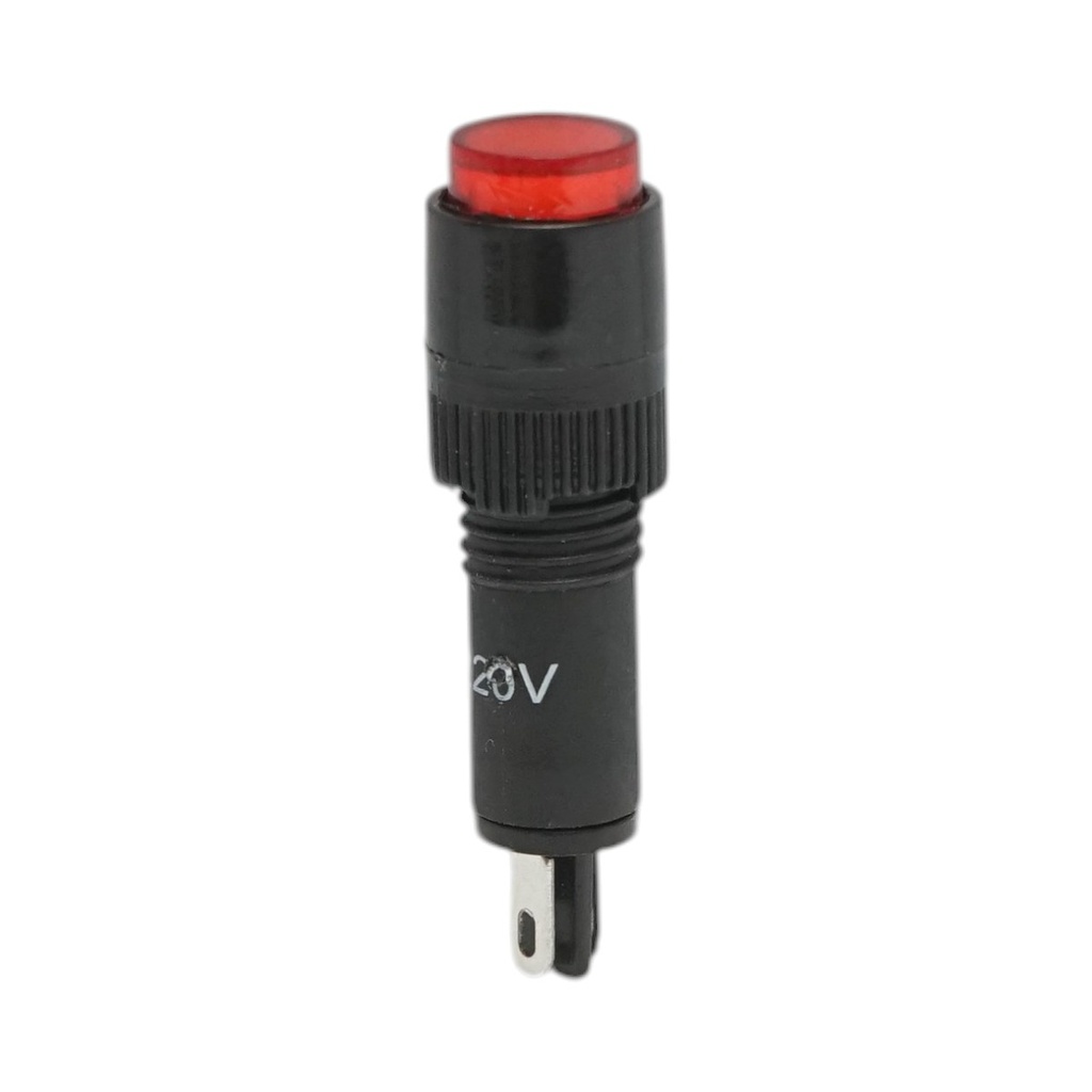 Indicator semnalizare industrial LED rosu 220V Ø 8mm